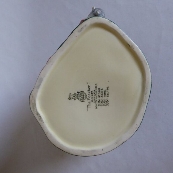 VINTAGE 1954 ROYAL DOULTON ENGLAND TOBY JUG THE POACHER PORCELAIN PITCHER - Picture 11 of 13